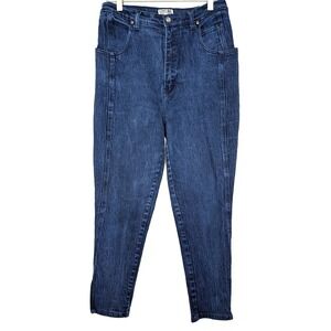 Vintage‎ 90s Stefano Mom Jeans Womens Dark Rinse Tapered Zip Ankle High Waist 16